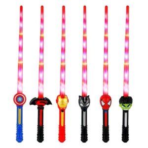 Superhero LED Glow Sword – Glow-in-the-Dark Light-Up Toy for Kids Party Cosplay Fun!