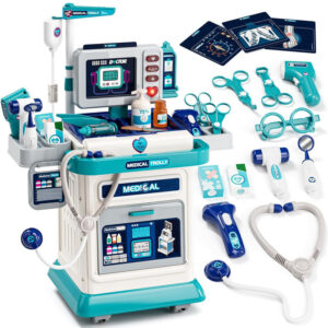 Children's Doctor Pretend Play Medical Suitcase Toy Set with Light and Sound Effects