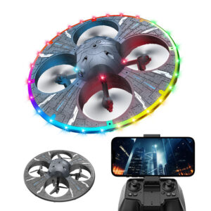 Multifunction Remote Control Flying Drone, UFO Mini Quadcopter with Camera and Light