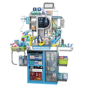 92-Piece Pretend Play Doctor Medical Instrument Table Toy Set – Kids Medicine Research Role-Play Toys