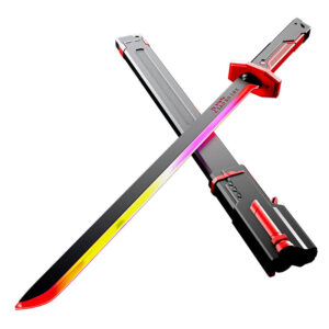 80cm Large Glowing Light Saber Toy with Colorful Flashing Lights, Smoke Effect, and Cooling Function