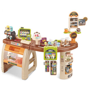 52-Piece Luxury Large Electric Shopping Kids Supermarket Cash Register Toy